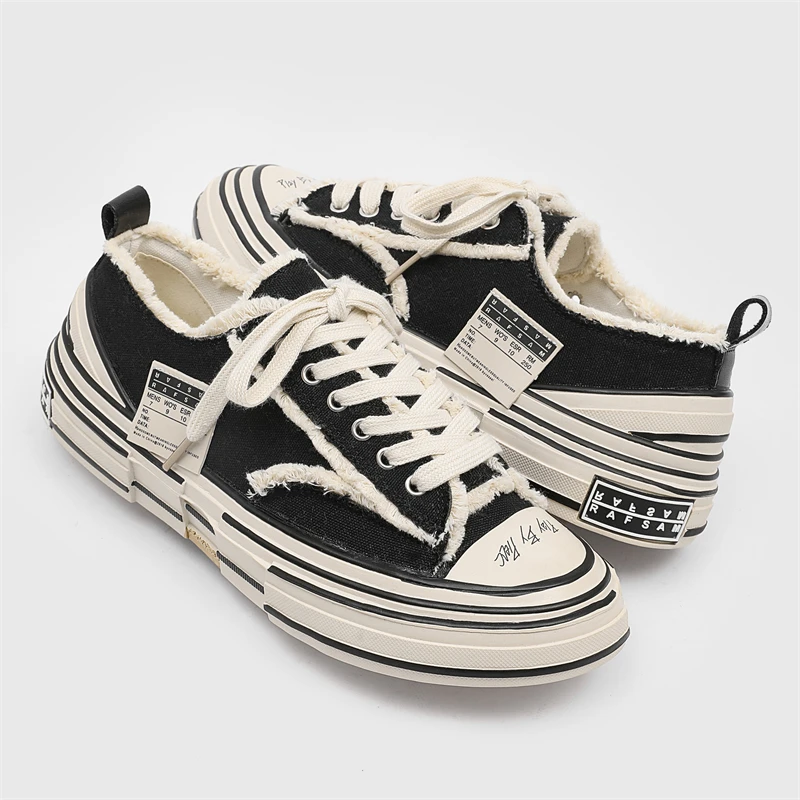 2026 Summer Men's Canvas Sneakers Low-Top Casual Breathable Shoes for Teen Trendy Lightweight Youth Streetwear Comfort Footwear