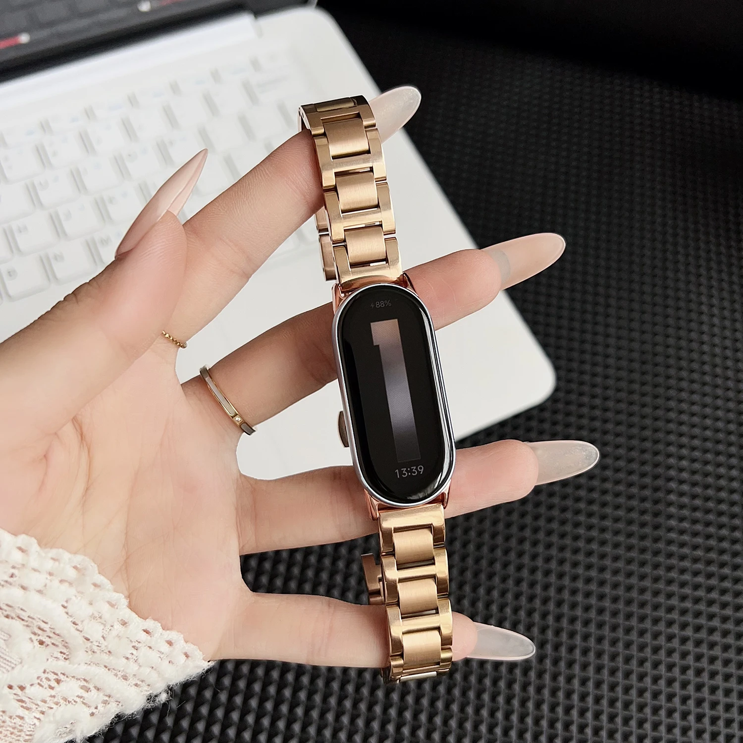 For Xiaomi wristband 8 9 8/9 Pro anti-corrosion stainless steel metal strap for Redmi watch 4 5 women's slim strap