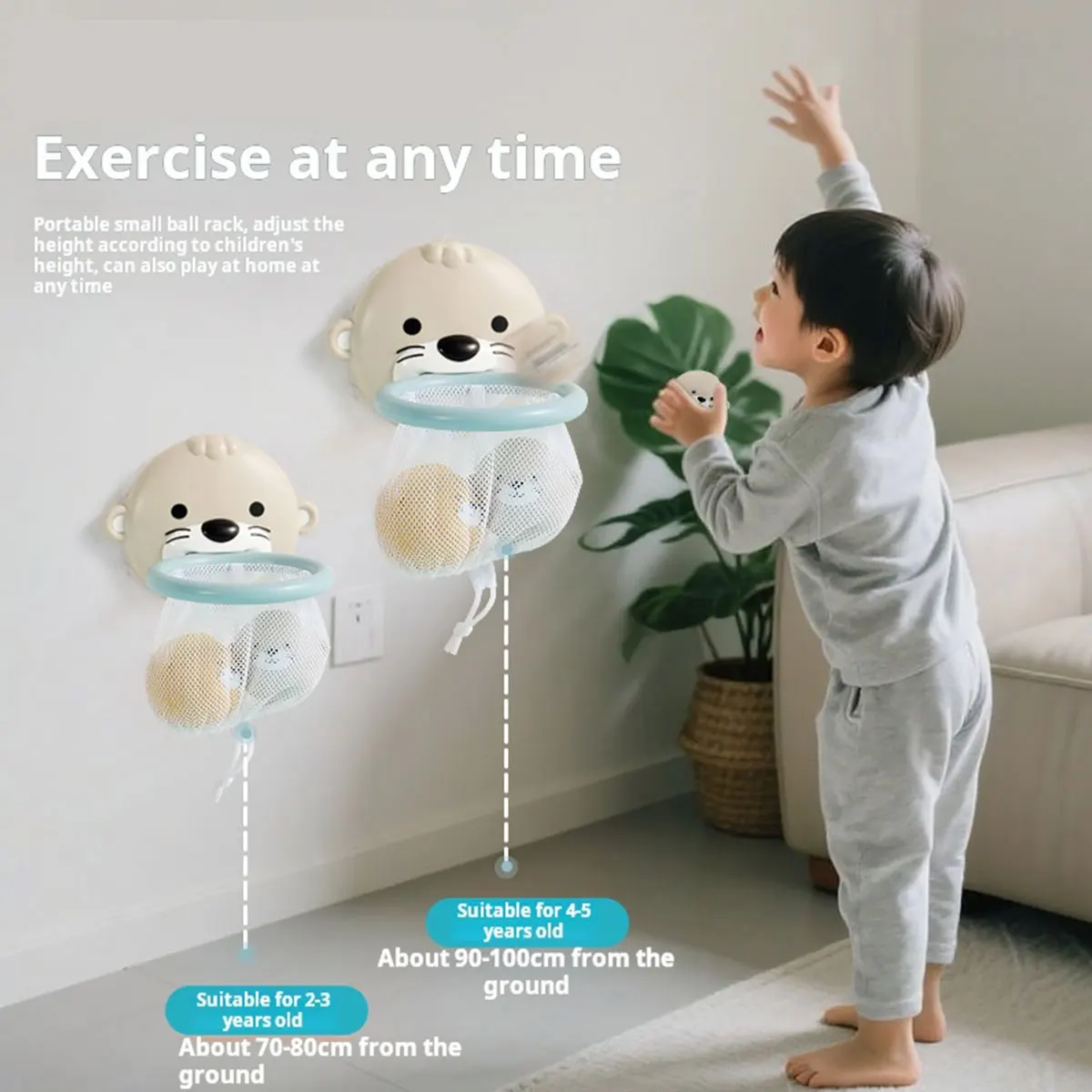 Juguete de baño de nutria para niños, juego de bolas flotantes para niños, barco flotante apilable, juguete para jugar en agua suave, regalo para piscina y playa