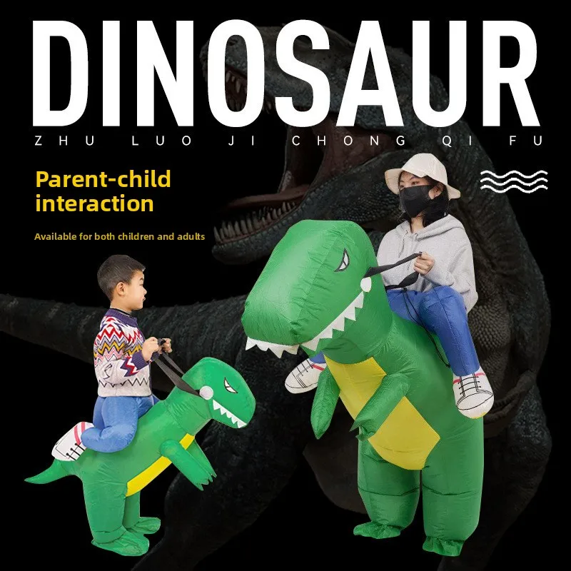 Costume de dinosaure Iatable, tenue de cavalier pour enfants, vêtements de spectacle d'halloween de marionnette, tenue d'extérieur pour enfants décalées