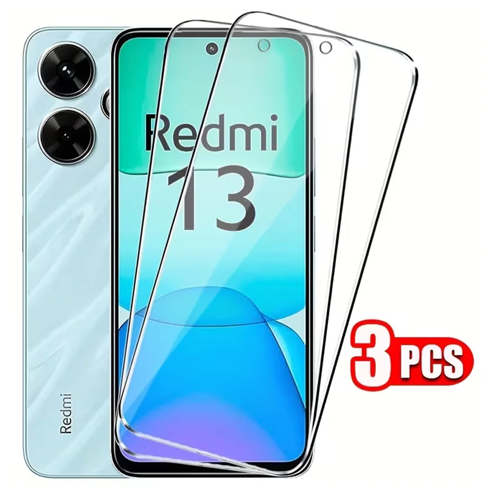 

3PCS Tempered Glass For Xiaomi Redmi Note14 Note 13 Pro 5G 14C 14R A3 Pro A4 A5 Note11 Pro Note10 Pro Max 10C Protective Glass