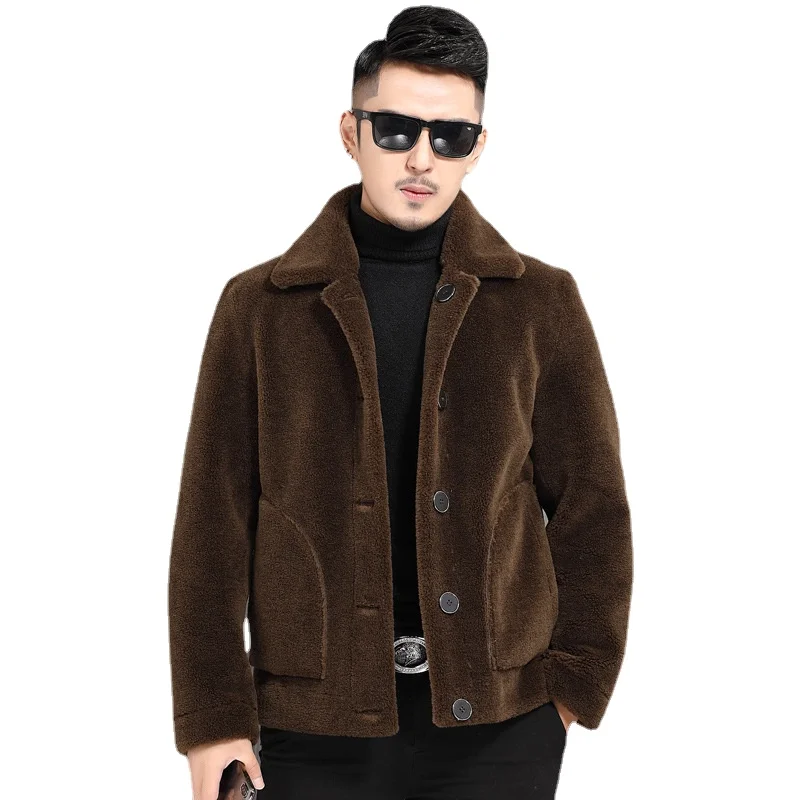 ZXRYXGS Popular Imitation Fur Coat Men's Clothing 2024 Autumn Winter Thickened Men Jackets Size S- 6XL