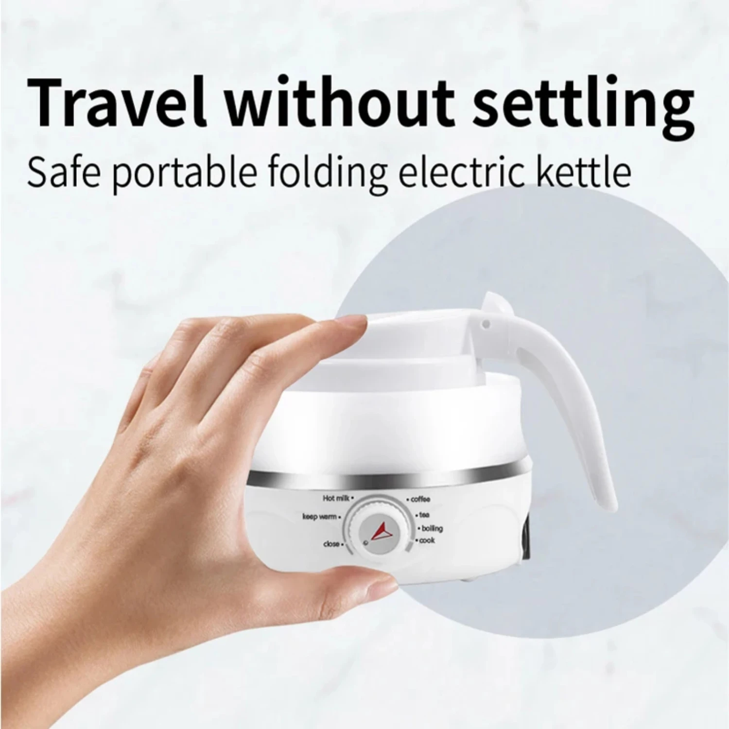 

Silicone Foldable Kettle Appliances Portable Travel Kettle Keep Warm Adjustable Temperature Kettle