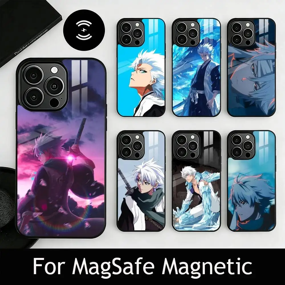 

B-Bleach T-Toshiro Hitsygaya Phone Case For iPhone17,16,15,14,13,12,11 Plus,Pro Magnetic with Magsafe Wireless Charging