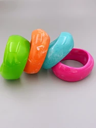 Colorful Acrylic Bangle Bracelet, Vibrant and Elegant Jewelry for Women