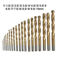 19Pcs HSS -Twist Drill Bit Set 1-10mm For 304 Stainless Steel Drill Bit For Wood/Metal Hole Cutter Power Tools