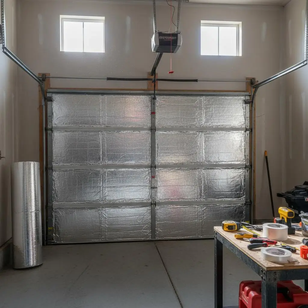 Dual-Layer Foil Radiant Barrier 48 in x 100 ft For Garage Door Window RV Roofs, 6mm Thickness Dual-Layer Air Bubble Insulatio