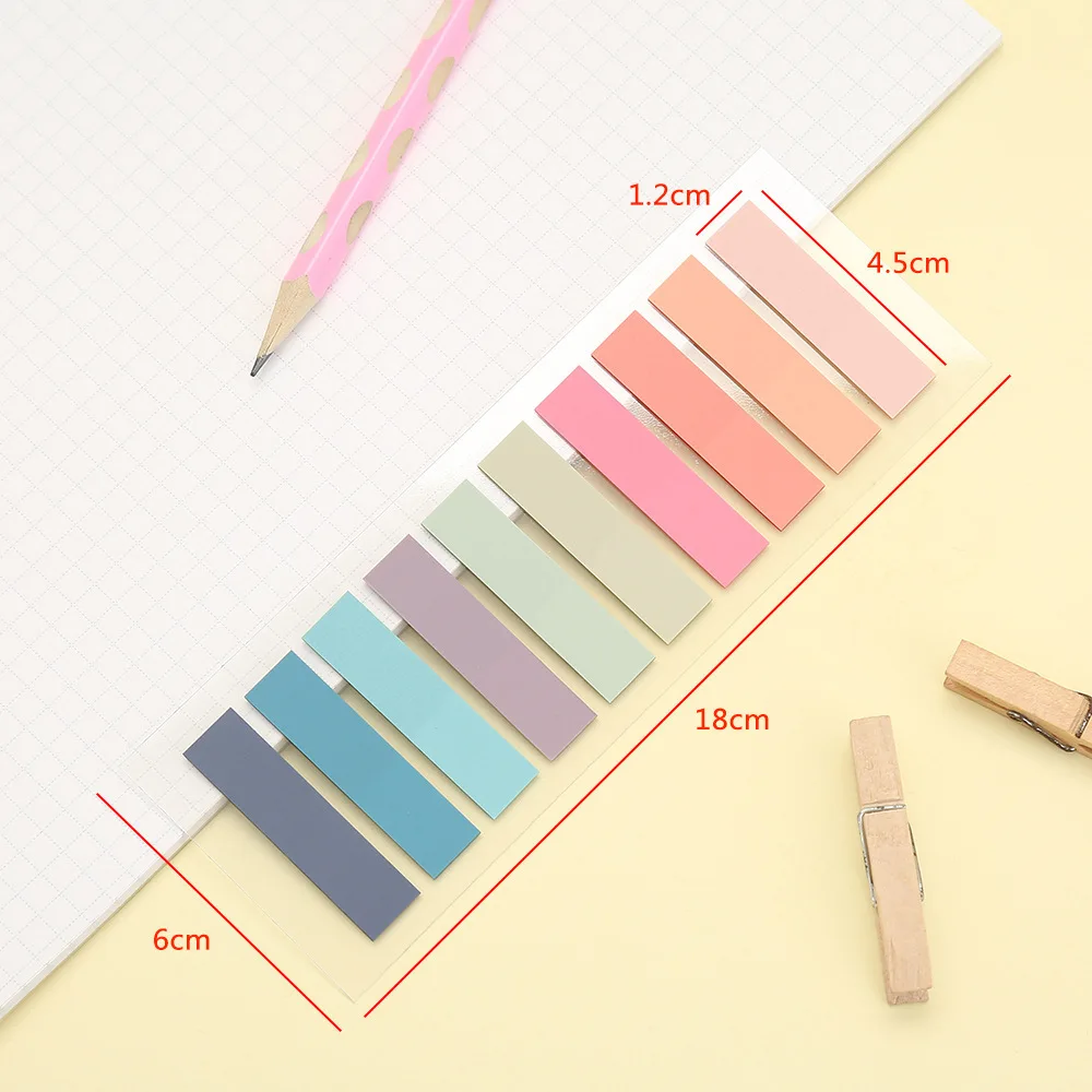 6Packs Index Tabs Self Adhesive Page Markers Transparent Waterproof Sticky Notes Classify Files Flags  planner Stickers