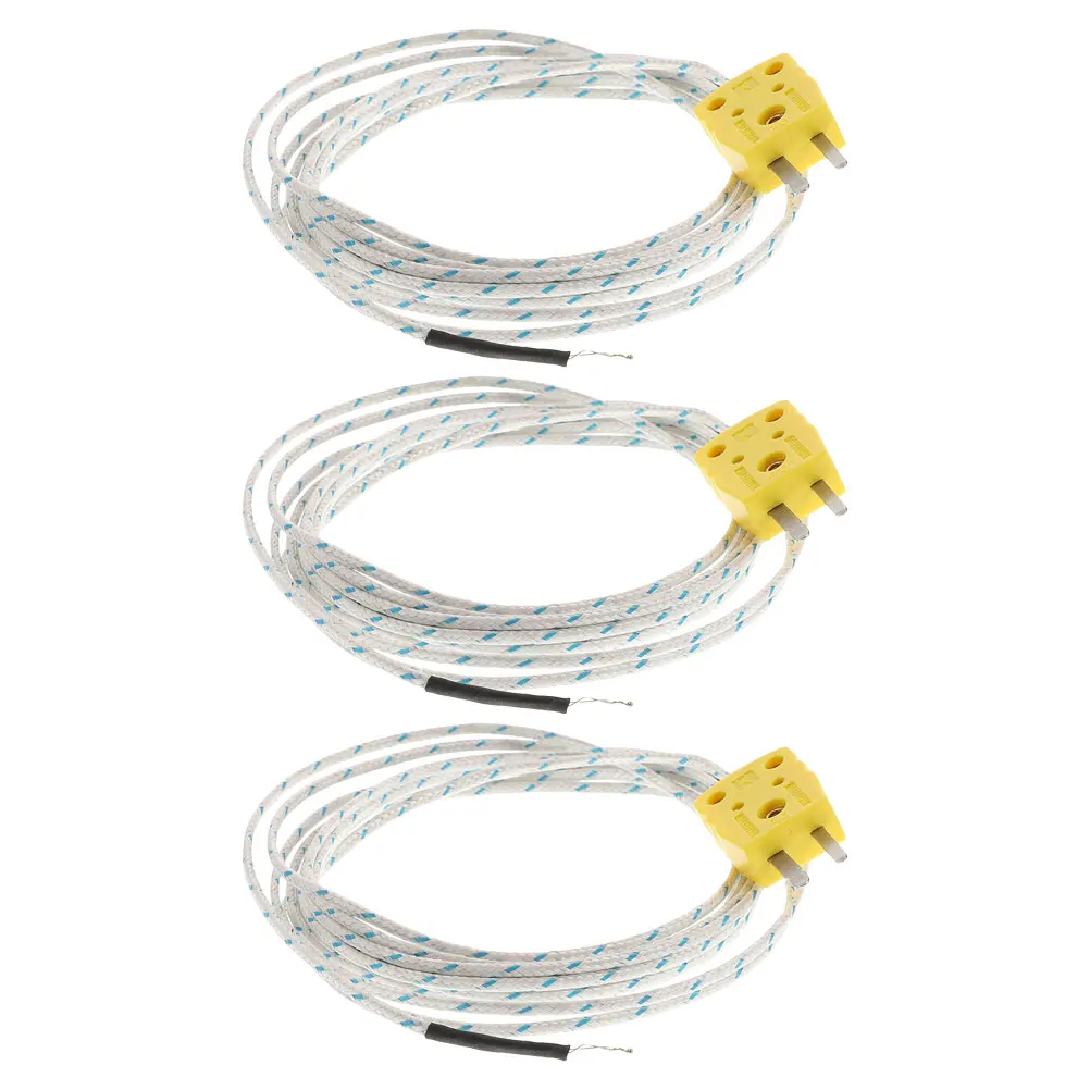 Mini sensor de sonda de temperatura termopar tipo K 3M com linha de detecção de alta temperatura para fritadeira industrial