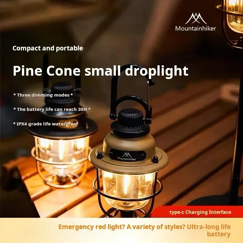 Mounthinker Pinecone Elastic Chandelier Outdoor Camping Light Light Hanging Light Charging Long Endurance Tent