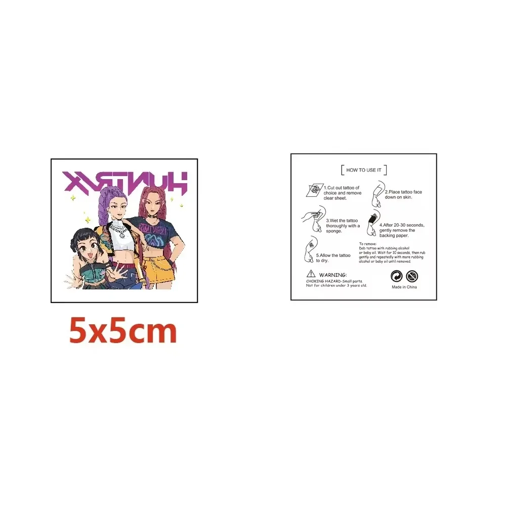 20/25/40 Stück/Set Cartoon Kpop Damon Hunters Rumi Kang Temporäre Tattoo-Aufkleber Rumi Tattoo-Aufkleber Demonisierend für Partygeschenke – Detail 5