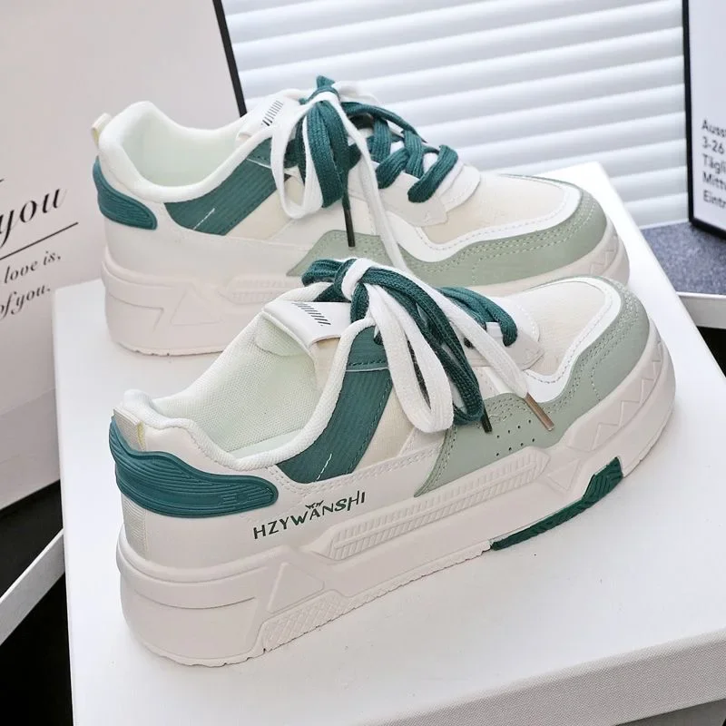 Autumn Women Vulcanize Shoes Spring Thick-soled White Shoes for Female Outdoors Non-slip Casual Comfortable Female Sports Shoes