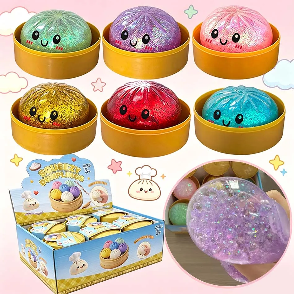 Übergroße Regenbogen-Dumpling-Squishies, weiche, langsam rückfedernde sensorische Quetschspielzeuge zur Linderung von Angstzuständen, Fidget-Stressball für ADHS und Autismus