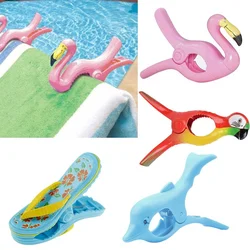 1PCS Plastic Animal Towel Wind Clips Sun Lounger Beach Sunbed Cute Pegs Pool Towel Clips Clothespin Retaining Clip