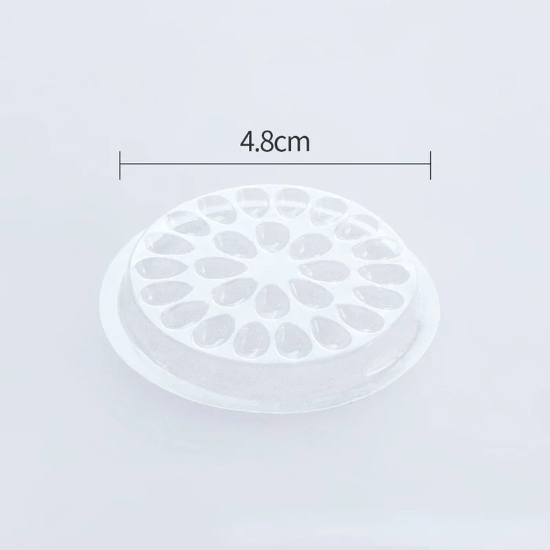 Cílios Plastic Glue Holder, Glue Gasket, Adhesive Pallet, Extension Glue Pads, Flower Shape Pad, Makeup Tool, 100Pcs