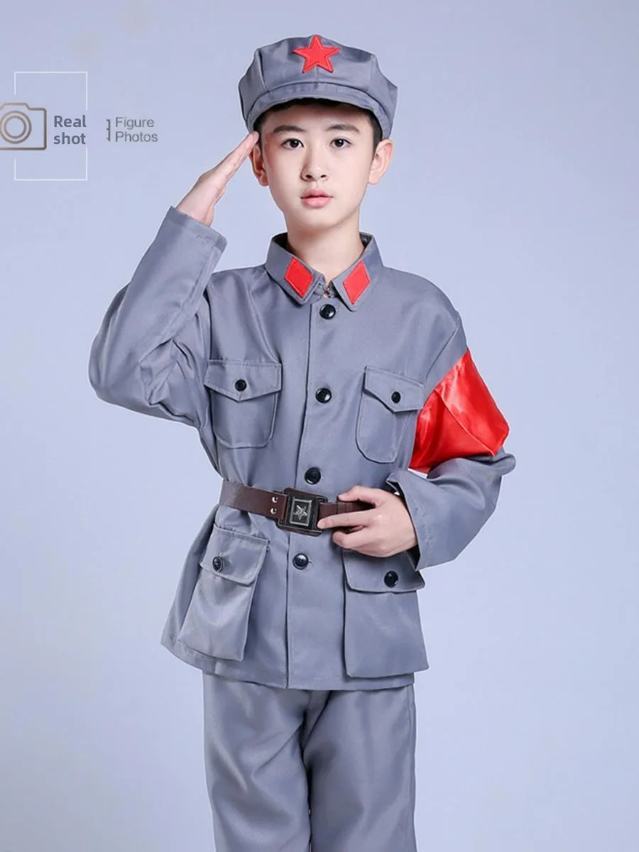 ملابس أداء أحمر صغير للأطفال من loween ملابس رقص على شكل نجمة حمراء متألقة للفتيات والأولاد ثمانية أداء على الطرق...