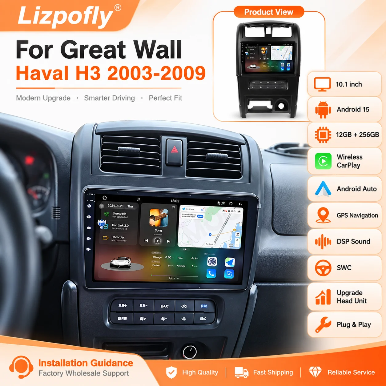 Lizpofly for Great Wall Haval H3 2003-2009 10.1