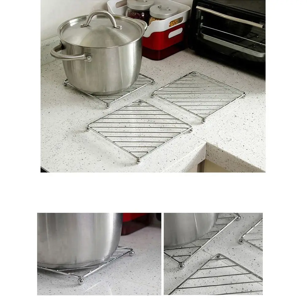 Coaster Heat-resistant Insulation Mat Mesh Grids Hanging Kitchenware Pad Household Table Placemat