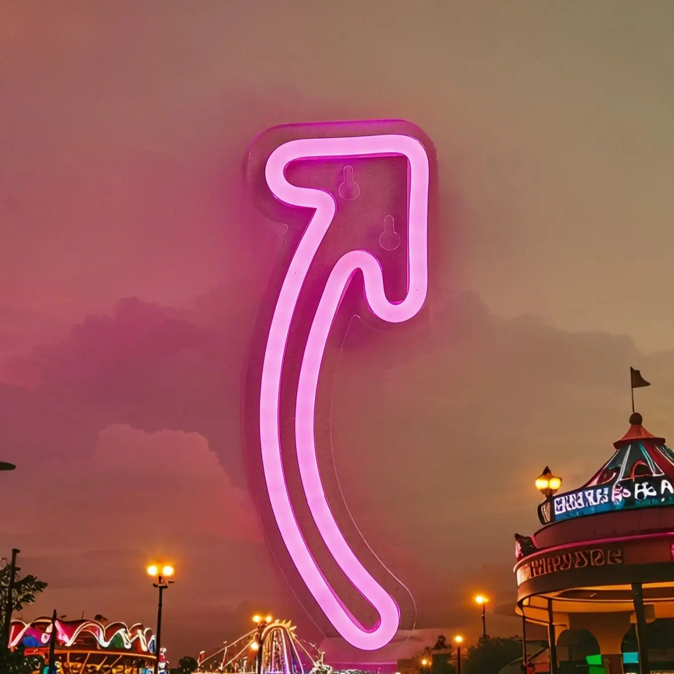Chi-buy LED Neon Pink Arrow USB Powered Neon Signs Night Light 3D Wall Art Bedroom Living Room Decor Lamp Signs