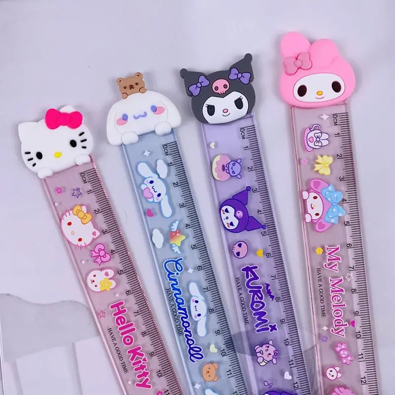 Sanrio Hellokitty Kuromi Cinnamoroll-melodía de dibujos animados para estudiantes, herramientas de aprendizaje de Anime, 12/24 piezas, venta al por mayor