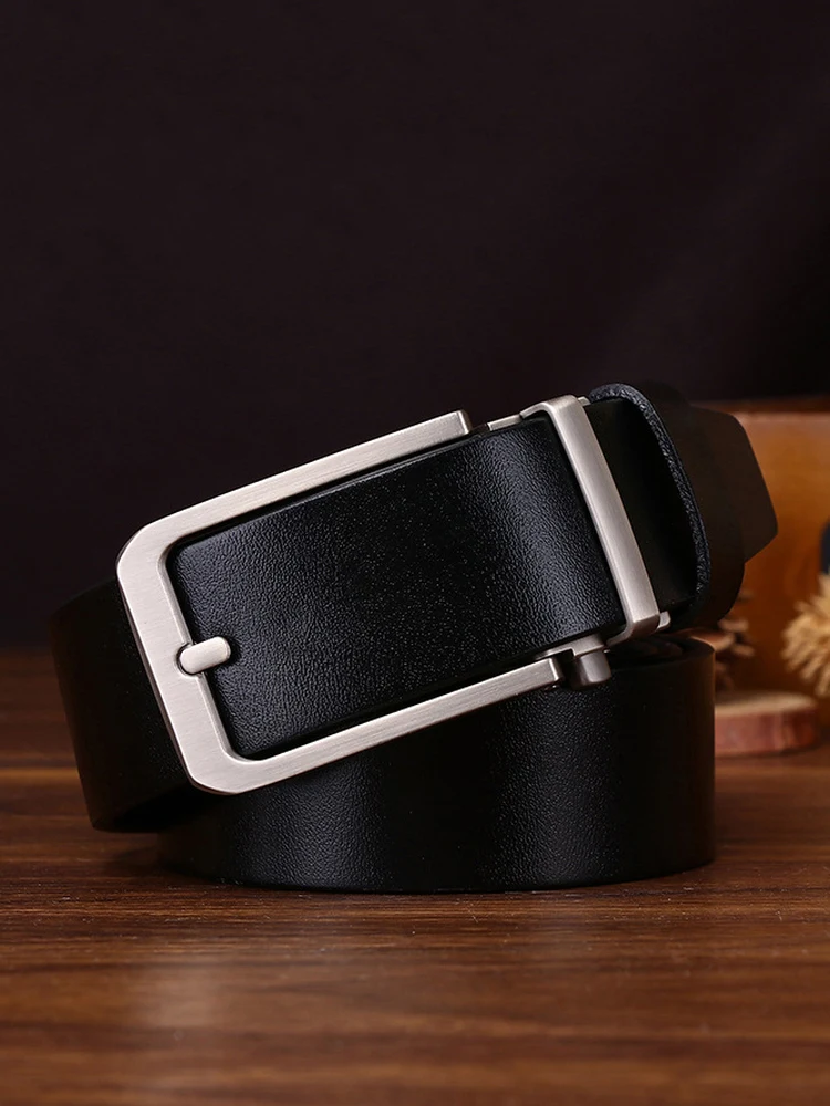 high-end-men's-genuine-leather-belt-slide-bule-luxury-brand-busin-casual-auatic-waist-belt-leather-no-layered