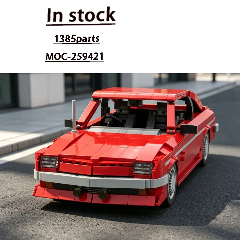 MOC-259421 Red City Traffic Street Sports Supercar Building Block Model 1385 Parts MOC Birthday Educational New Year Toy Gift