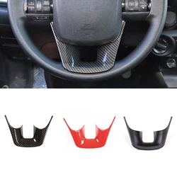 1pcs ABS Steering Wheel U-shape Decorative Trim Cover For Fortuner Toyota Hilux Revo Conquest 2015-2021 Car Interior Accessories