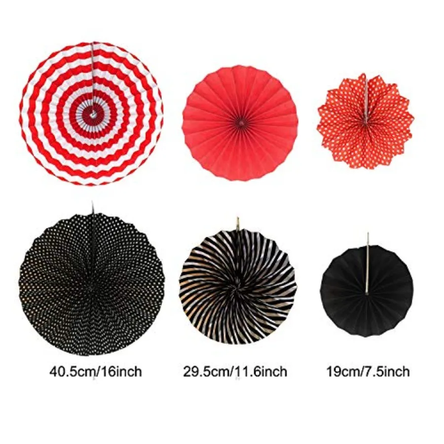 Hanging Paper Fan Set, Tissue Paper Pom Poms Flower Fan Honeycomb Balls for Birthday Baby Shower Wedding Festival Decorations -