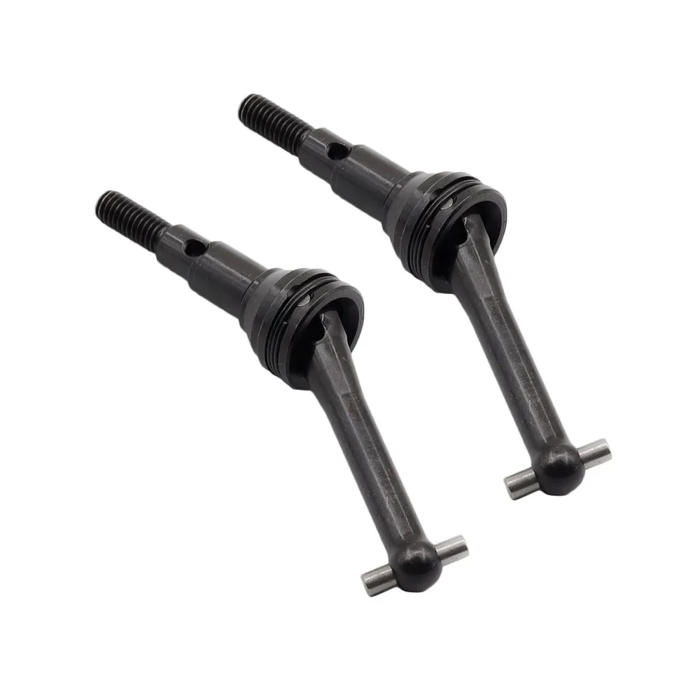 MJX 14301/14302 Aste motrici per ossa di cane CVD in acciaio per auto RC - 2 pezzi di parti metalliche aggiornate nere/argentate per camion Hyper Go 1/14 14410
