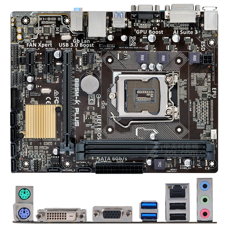 For Intel B85 B85M-K PLUS motherboard Used original LGA1150 LGA 1150 DDR3 16GB USB2.0 USB3.0 SATA3 Desktop Mainboard