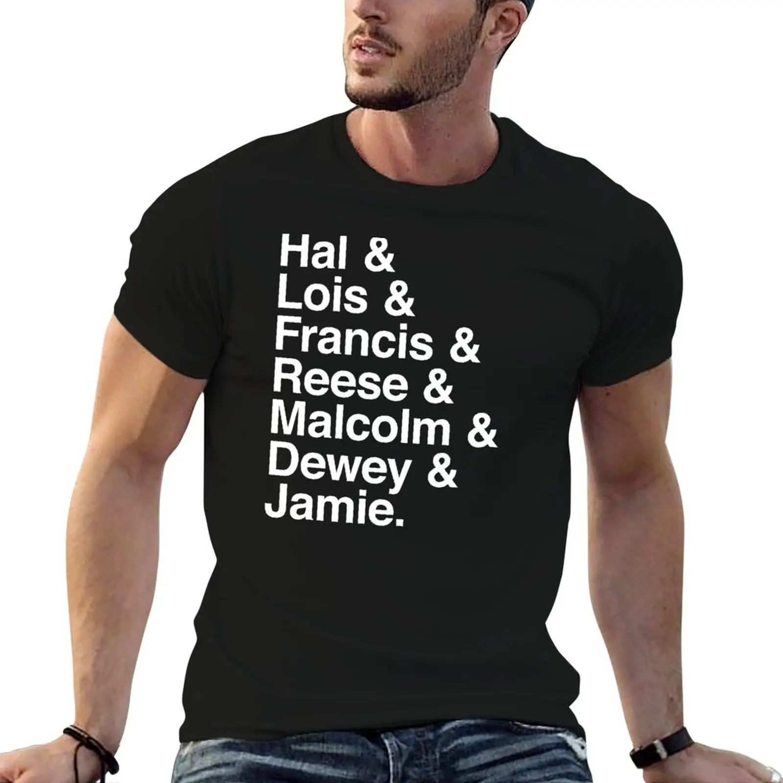& camisas gráficas Francis Dewey para Hal hombre Camiseta y camisetas Reese man t Lois Jamie. Malcolm y camiseta