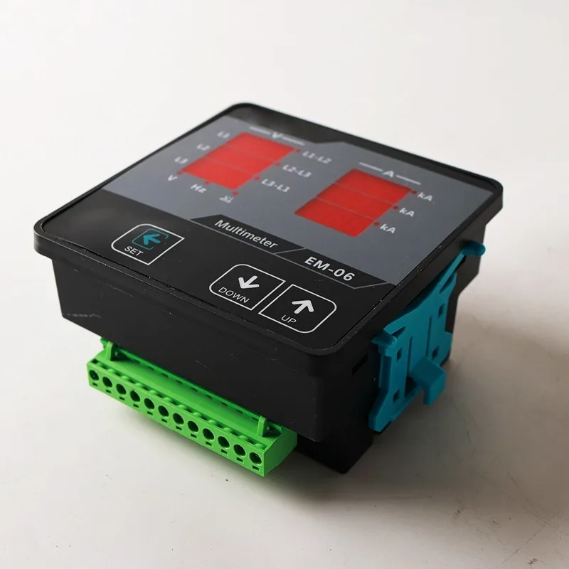 Industrial Digital Three Phase Current Voltage Meter EM-06 Multi-functional Binary Counting Panel Instrument 96*96 Size