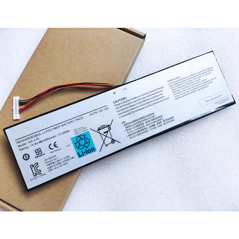 

Genuine GX-17S GX17S Laptop Battery 14.8V 4950mAh 73.26WH For Gigabyte Aorus X3 Plus X5 X5S X7 V2 V3 V4 V5 V6