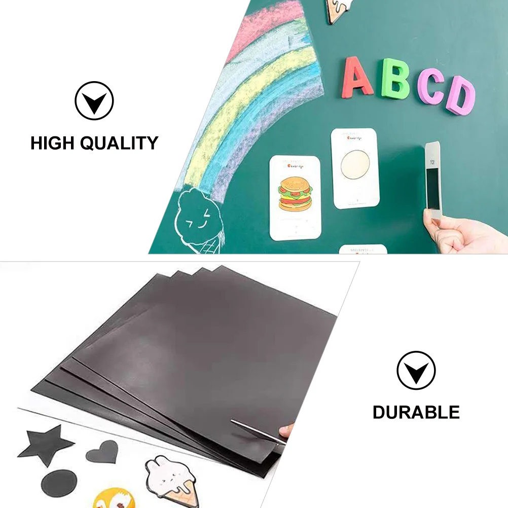 10 قطع من أوراق مغناطيسية من مادة DIY، غراء قوي غير علامات للمشروعات اليدوية، ورق مغناطيسي مرن