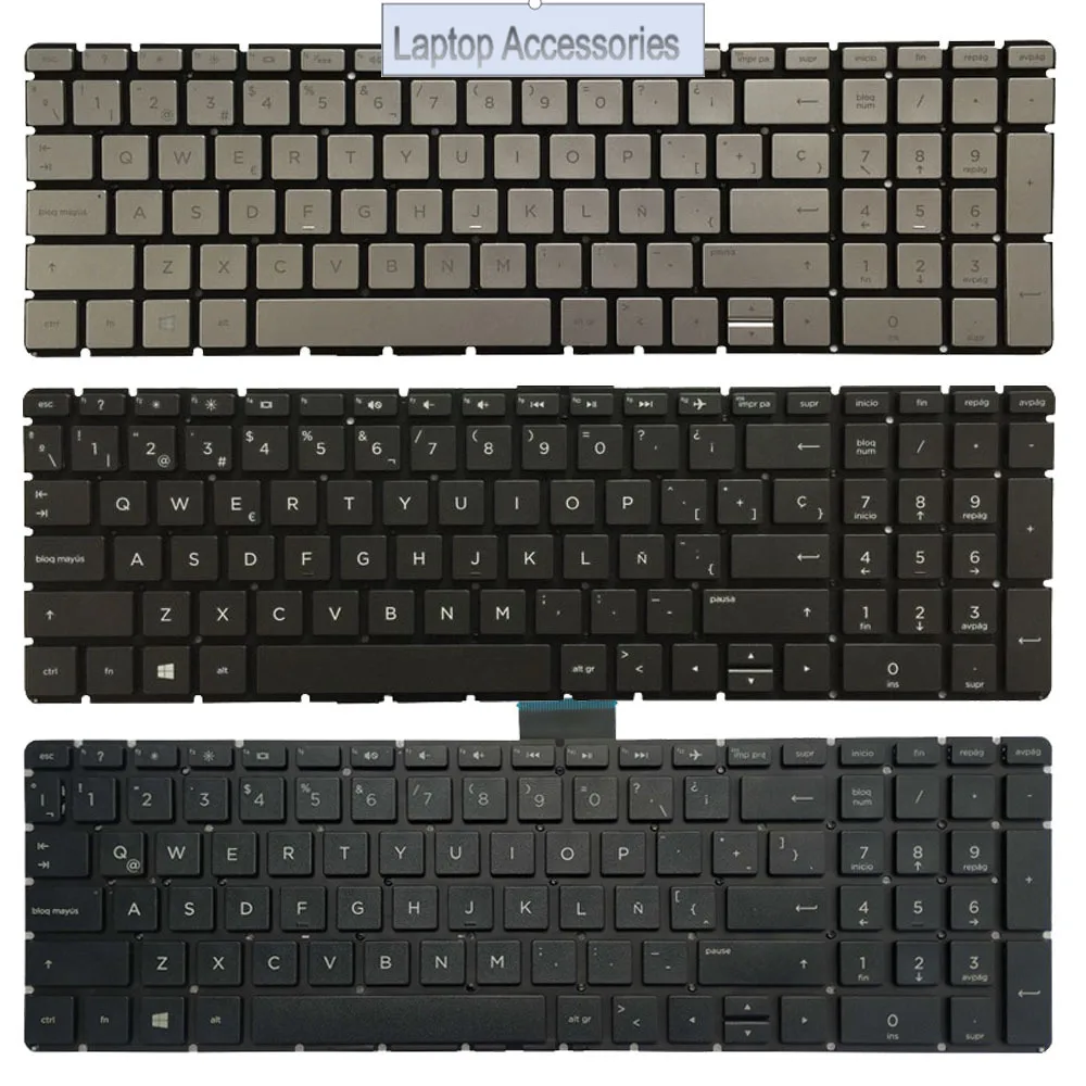 New US/Spanish/Latin/UK Keyboard For HP 15-BR 15-BS 15-BU 15-BW 15-AC 15-AY 15-EF 17-BS 250 255 256 G6 AP2040001C1 TPN-C129 C130