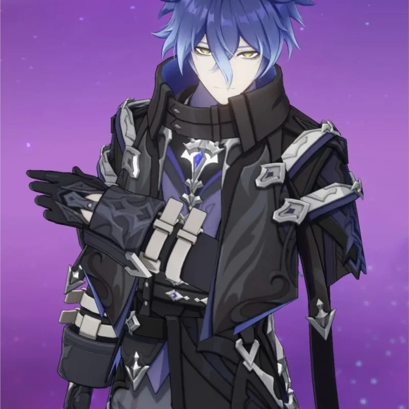 كيريل تشودوميروفيتش فلينز جينشين تأثير تأثيري حلي شعر مستعار موحد لعبة كوس الزي حفلة الهالوين الرجال كرنفال