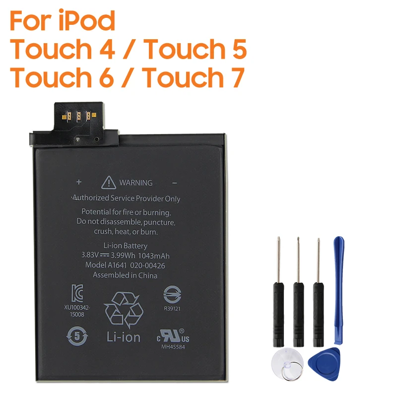 

Replacement Battery A2178 A1421 For iPod Touch 5 6 7 4 A1367 Touch7 Touch6 A2178 A1641 A1509 A1574 Rechargeable Battery