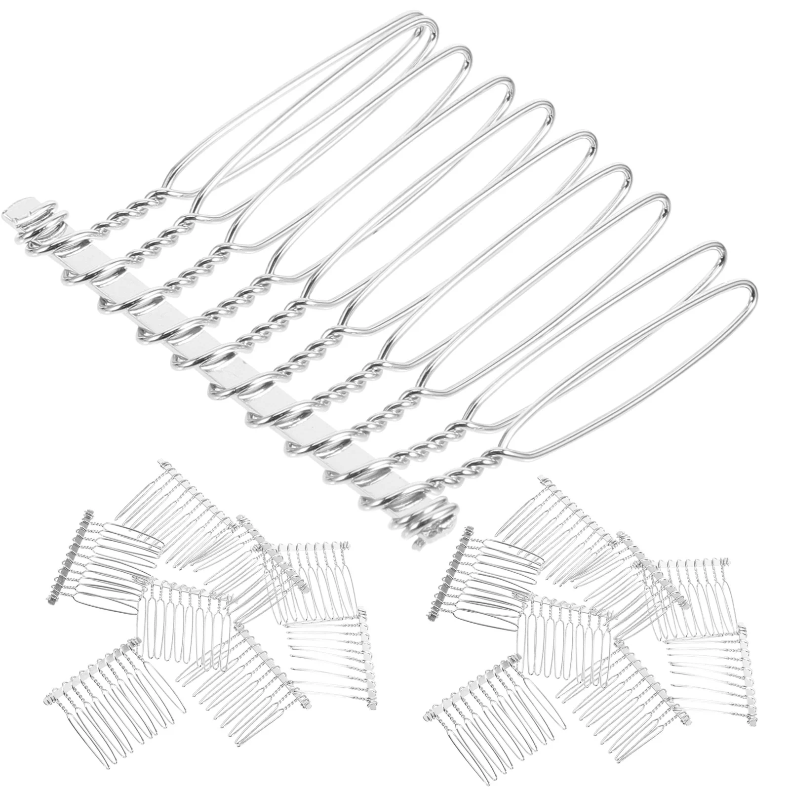 20 Pcs Side Clip Comb Floral Hair Slide Bun Combs Topper Pin Decor Wedding Bride Accessories Bridesmaid