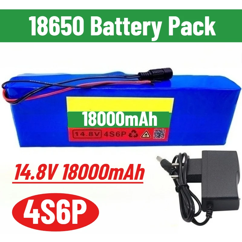 

18650 14.8V 18000mAh 4S6P Battery Pack for Night Fishing Lights Heaters Mining Machines with BMS