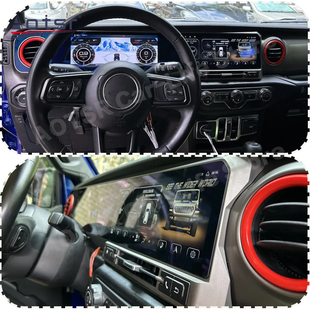 LHD RHD Qualcomm For Jeep Gladiator Wrangler JL 2018~2023 Android 13 Auto Car Radio Receiver GPS Navigation Stereo IPS Head Unit