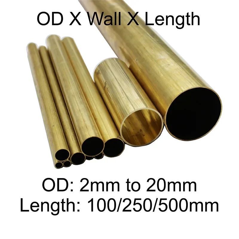 Tubo de latón Tubo capilar de metal 2 mm 3 mm 4 mm 5 mm 6 mm 7 mm 8 mm 9 mm 10 mm 11 mm 12 mm 13 mm 14 mm 15 mm 16 mm 17 mm 18 mm 19 mm 20 mm