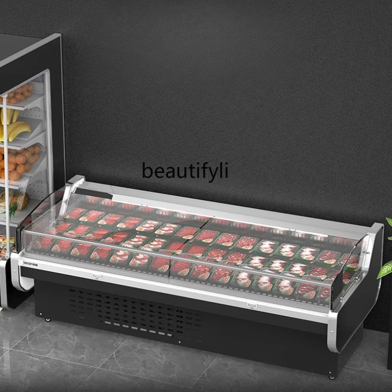 

Fresh Meat Cabinet Cold Fresh Meat Display Cabinet Commercial Fresh Pork Delicatessen Refrigerated Supermarket