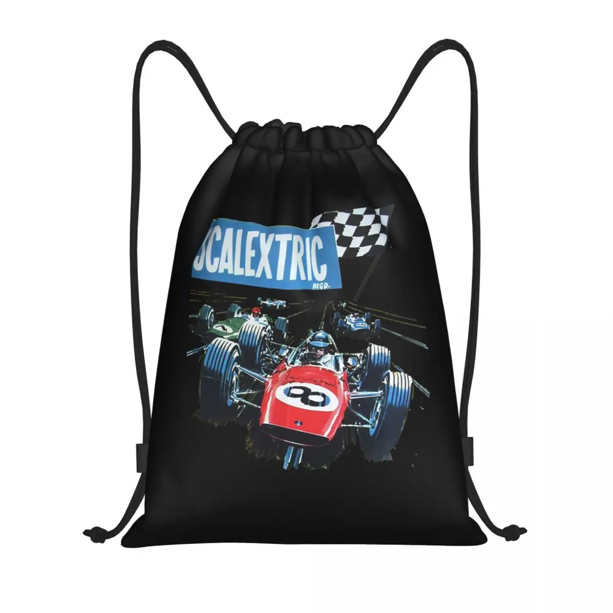 Scalextric Classic Backpacks Multi-function Drawstring Bundle Pocket Sports Bag Book Bags for Travel Students