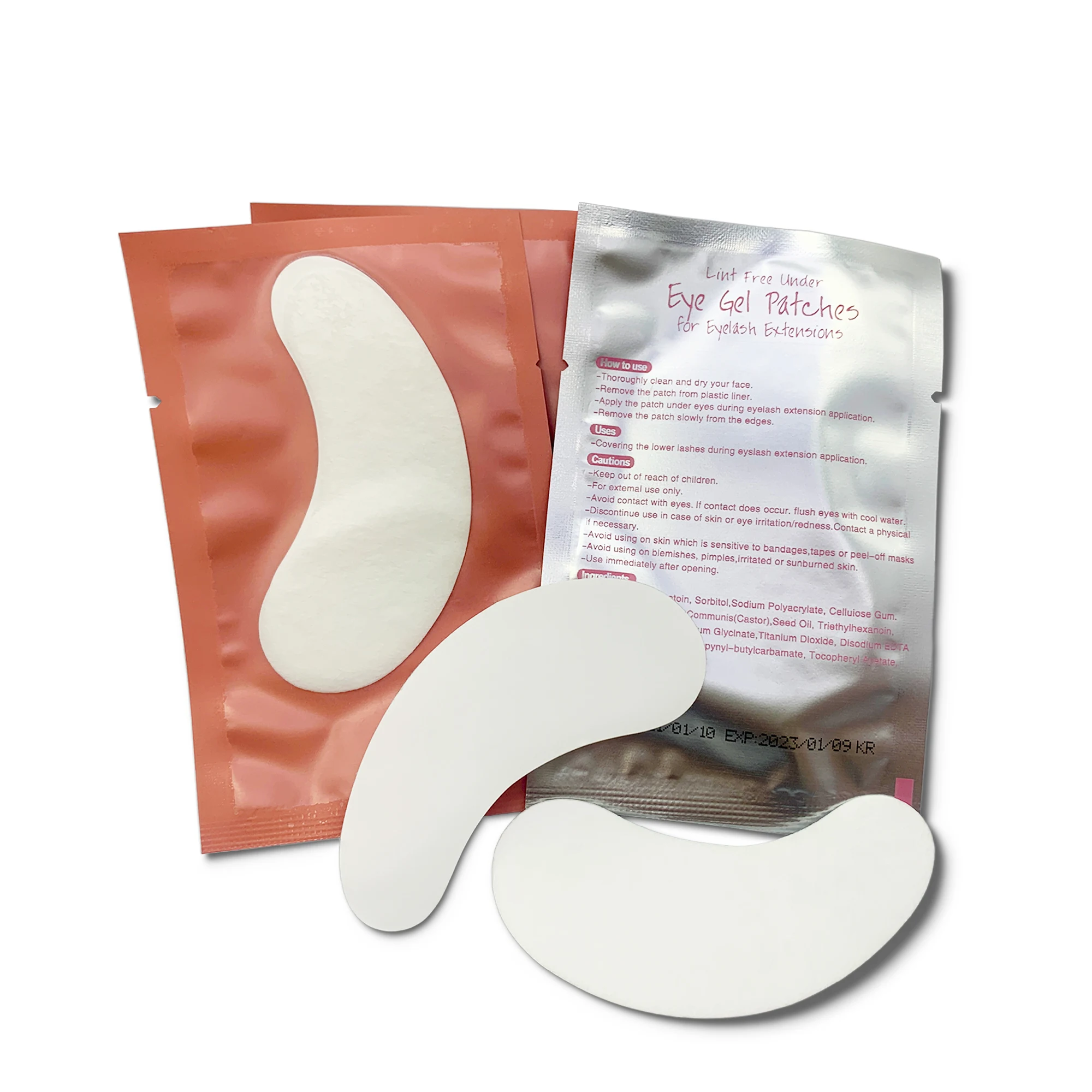 100 paia di carta per ciglia adesivo per Gel per gli occhi avvolgere Patch per ciglia Patch per Extension ciglia sotto i cuscinetti per gli occhi per innesto di strumenti per il trucco