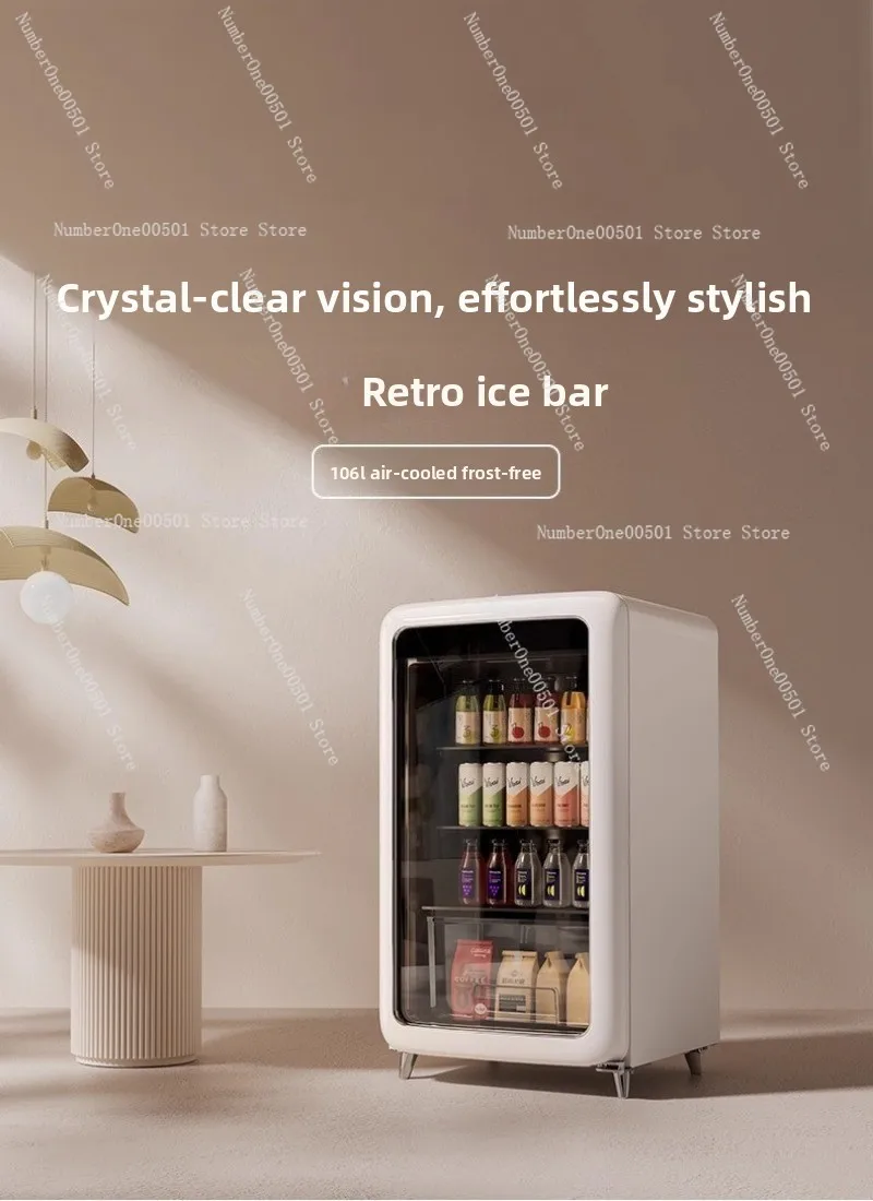 

Бытовой мини-холодильник в стиле ретро с переменной частотой воздуха и охлаждением без мороза Ice Bar
