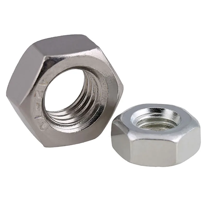 M4 - M10 M12 304 Stainless Steel Left Hand Thread Hexagon Nuts Reverse Thread Hexagon Nuts Left Hand Thread Hex Screw Cap
