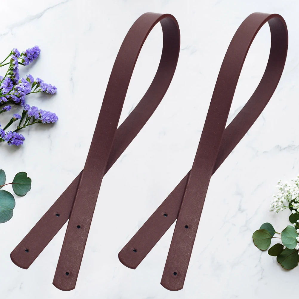 

2Pcs Bag Handle Premium PU Replacement Strap Tote Bag DIY Accessories Wrist Strap Light Coffee