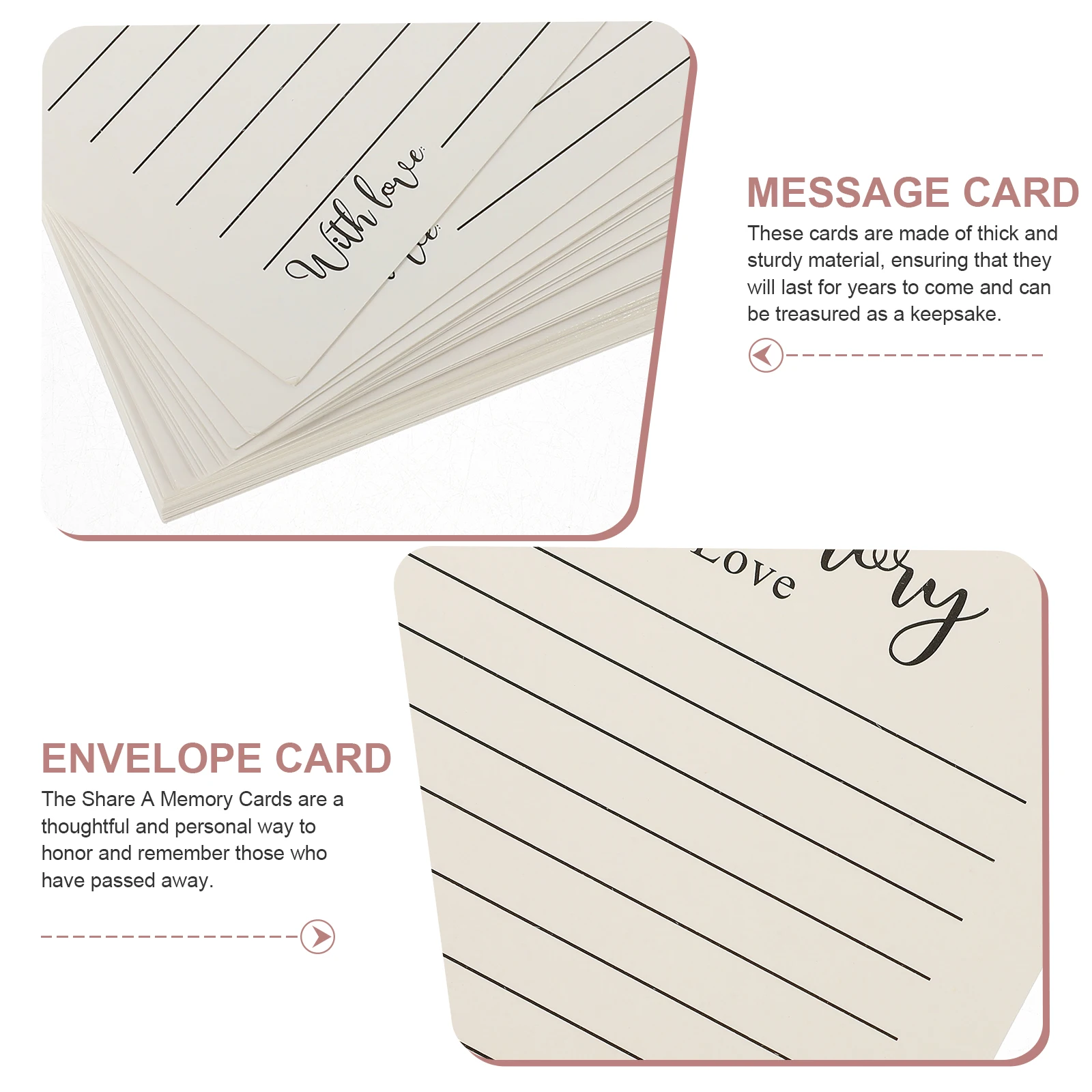 

1pcs Celebration Chic Memorial Envelope Cards Thick Sturdy Paper Gift Accessories Multi-Use Writing Cards For Birthdays