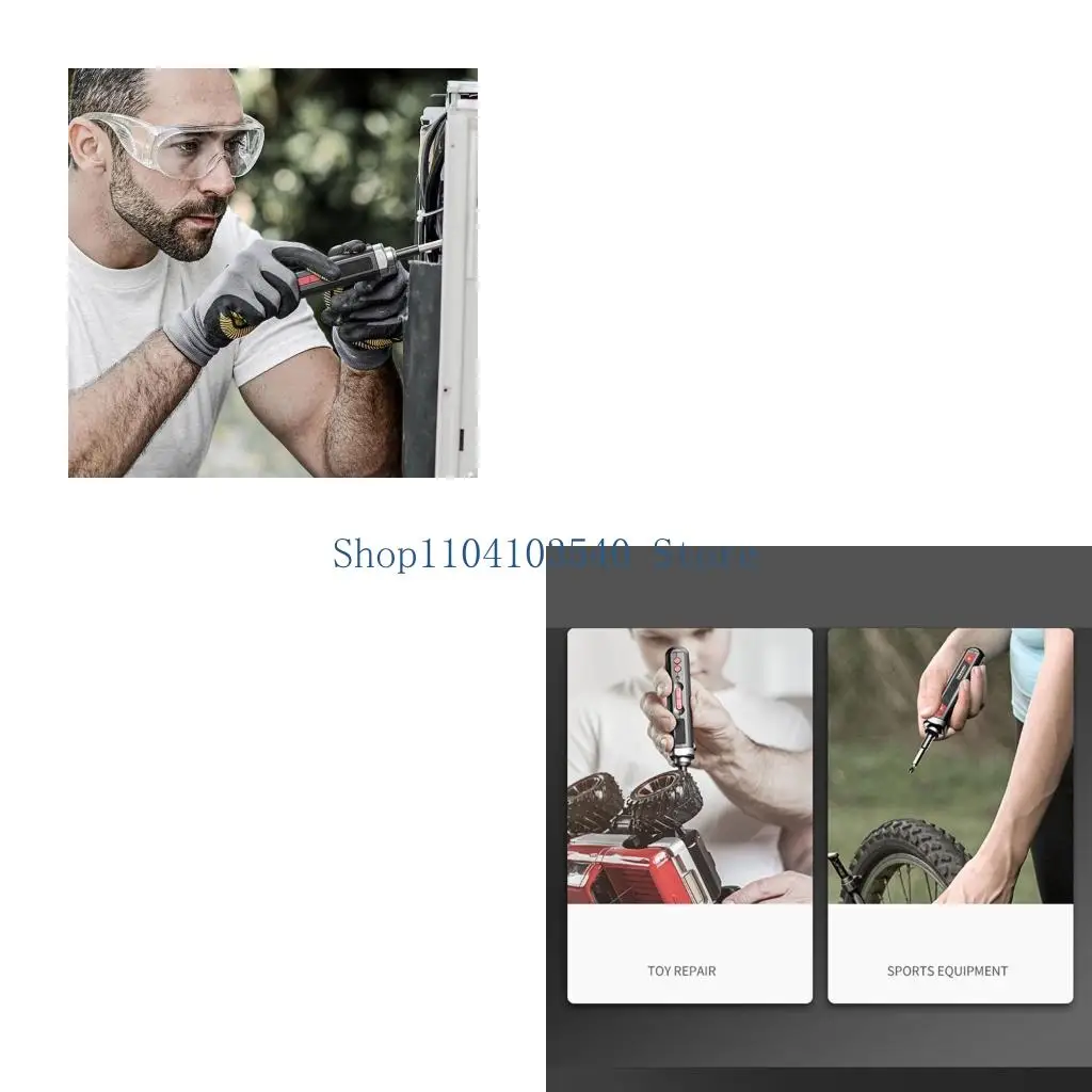02DC Rechargeable Cordless Screwdriver Ergonomic Grip High Torque Setting Multiple Accessories For Furniture Assembly