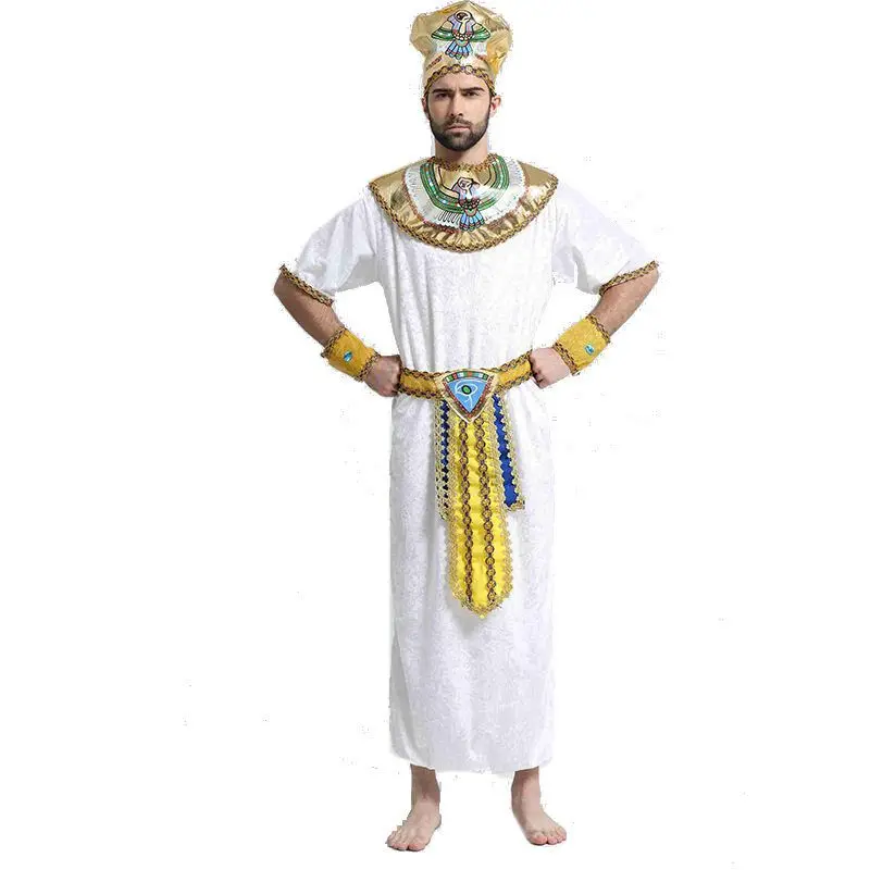 أزياء الهالوين العرقية للرجال البالغين ملابس النيل كينج للأطفال ملابس الأمير التقليدية الوطنية Sle M Fem Ver...